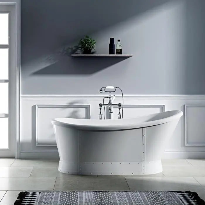 Barclay - Milicent 66" Acrylic Freestanding Slipper Tub - ATDSN66C-WH Barclay Products