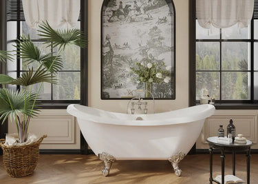 Barclay Monterrey 63" Acrylic Double Slipper Tub with Imperial Feet Barclay Products