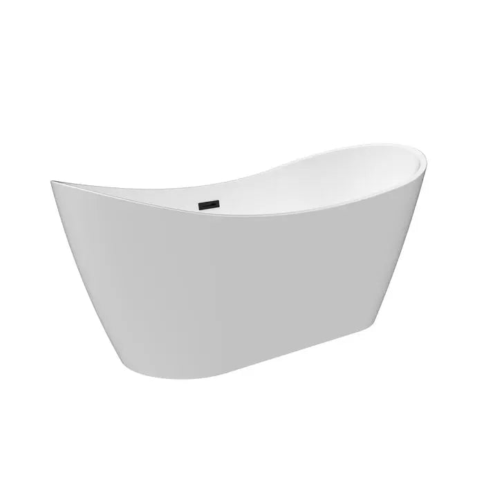Barclay Nairobi 67" Double Slipper Acrylic Matte White Freestanding Tub Barclay Products