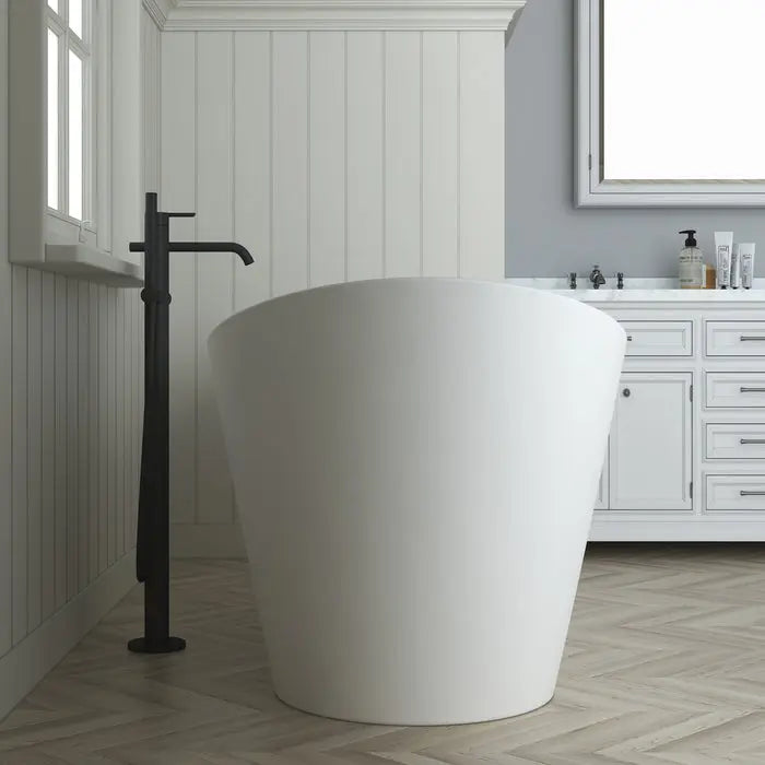 Barclay Nairobi 67" Double Slipper Acrylic Matte White Freestanding Tub Barclay Products
