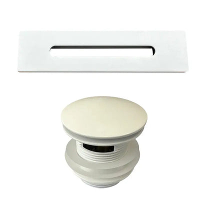 Matte White Drain and Overflow Cover for Barclay Nairobi