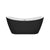 Barclay Nairobi 67" Double Slipper Matte Black Freestanding Tub