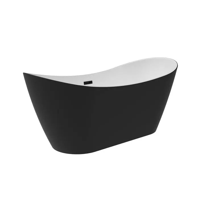 Barclay Nairobi 67" Double Slipper Matte Black Freestanding Tub Barclay Products