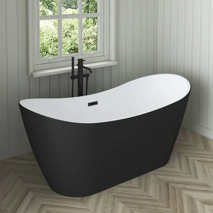 Barclay Nairobi 67" Double Slipper Matte Black Freestanding Tub Barclay Products