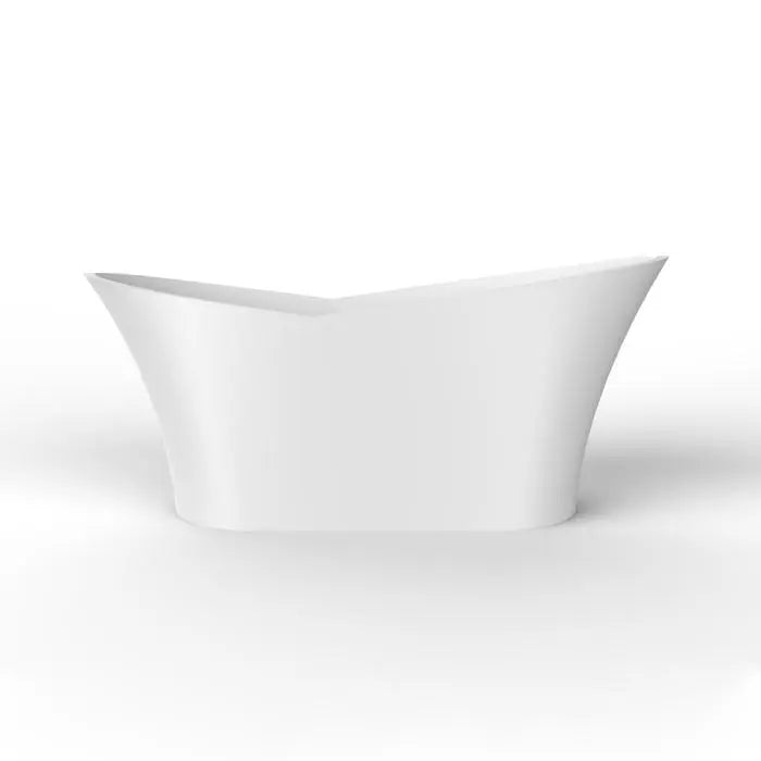Barclay Nessa 67" White Acrylic Oval Tub with Integrated Center Drain & Overflow