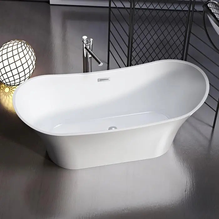 Barclay - Noreen 69" Acrylic Double Slipper Tub with Integrated Drain and Overflow - ATDSN69KIG Barclay Products