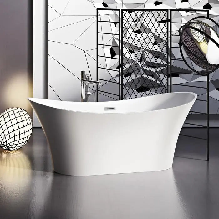 Barclay - Noreen 69" Acrylic Double Slipper Tub with Integrated Drain and Overflow - ATDSN69KIG Barclay Products