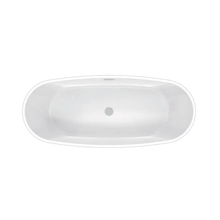 Barclay - Normandy 70" Acrylic Double Slipper Tub with Integrated Drain and Overflow - ATDSN70BIG Barclay Products