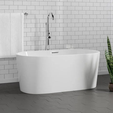 Barclay - Oswald 59" Acrylic Tub with Integrated Drain and Overflow - ATOVN59EIG Barclay Products