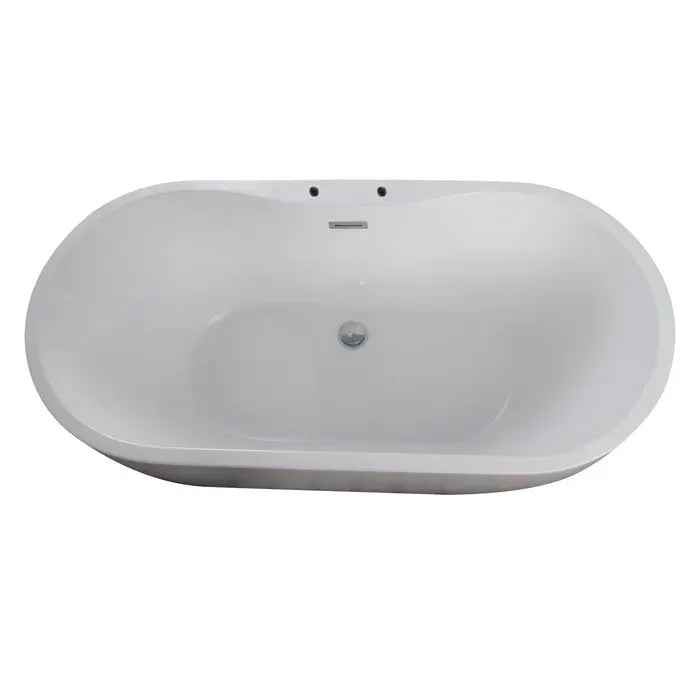 Barclay Pan 56" Acrylic Freestanding Tub with Back Center Drain - ATOVN56BIG