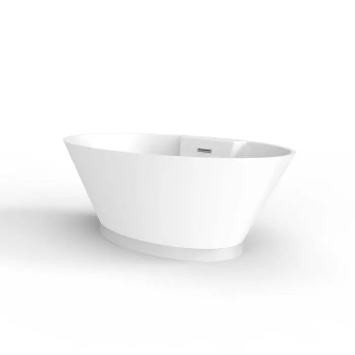 Barclay Portia 67" Acrylic Wide Oval Freestanding Tub with Integral Drain - ATOVN67IG