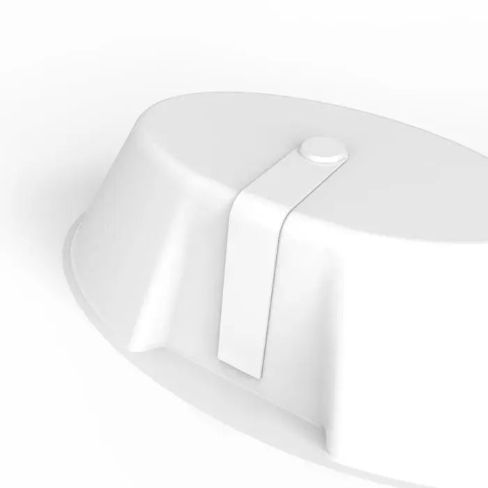 Closeup of Bottom of Barclay Portia 67" Acrylic Freestanding Tub with Integrated Tap Deck