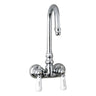 Barclay Products Clawfoot Tub Filler " Code Spout, Lever Porcelain Handles