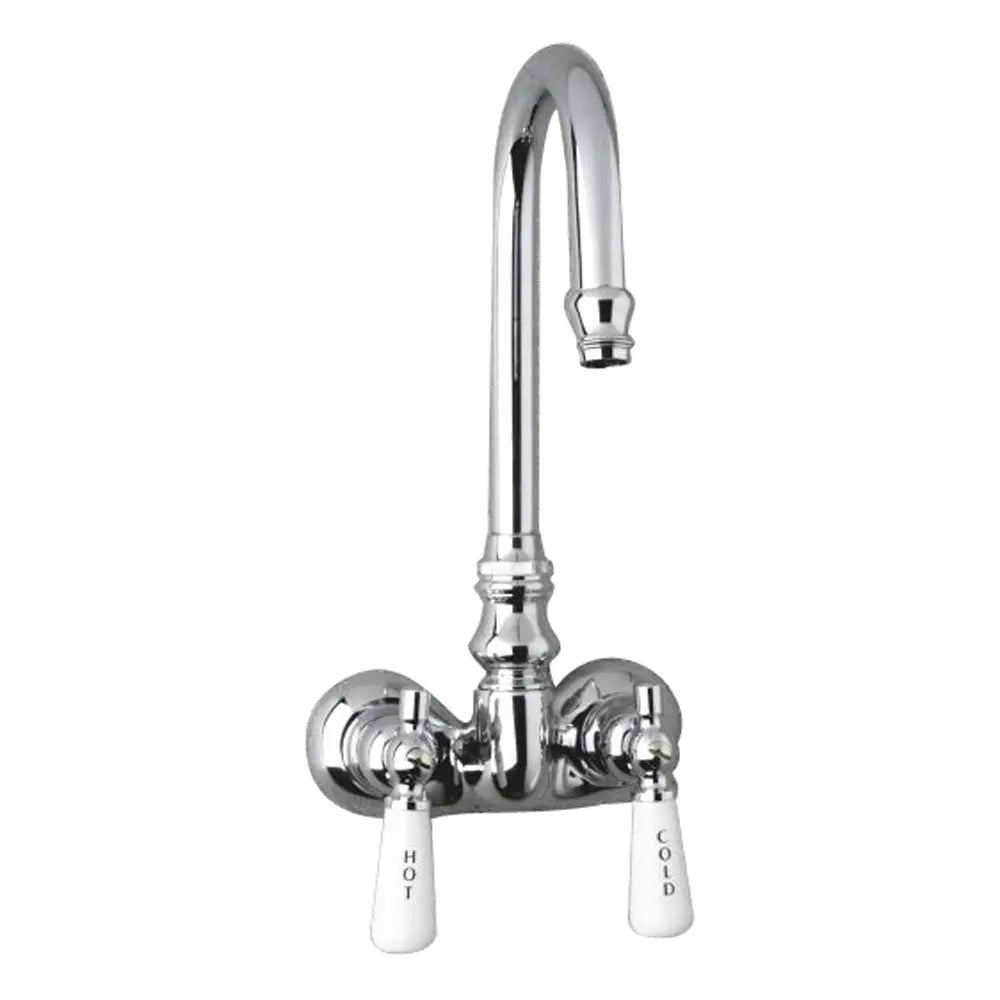 Barclay Products Clawfoot Tub Filler – Code Spout, Lever Porcelain Handles