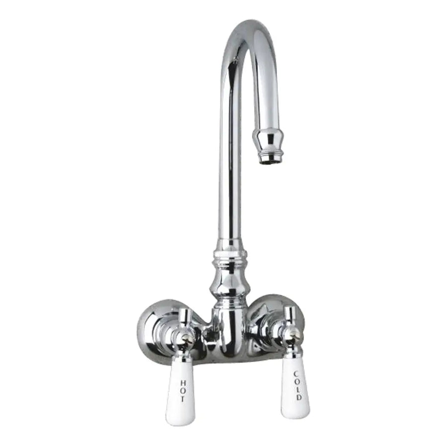 Barclay Products Clawfoot Tub Filler – Code Spout, Lever Porcelain Handles