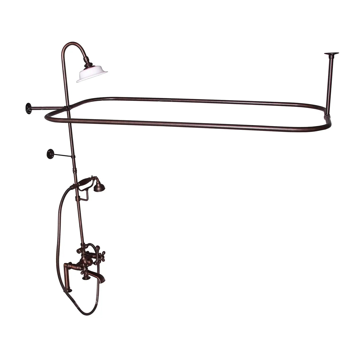 Barclay Products Rectangular Shower Unit – Metal Cross Handles