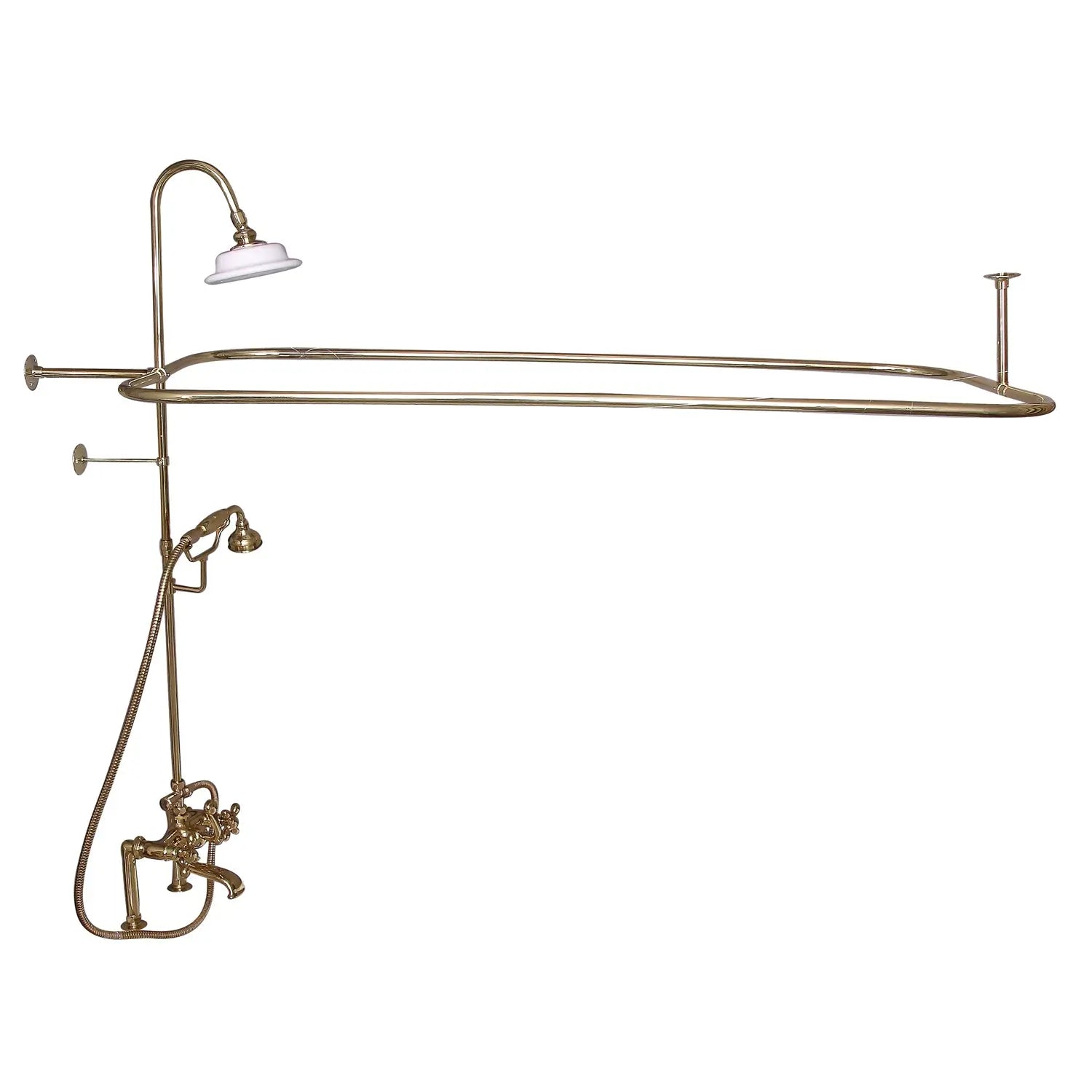 Barclay Products Rectangular Shower Unit – Metal Cross Handles
