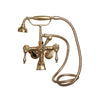 Barclay Products Tub Wall-Mounted Filler with Hand-Held Shower – Metal Lever Handles