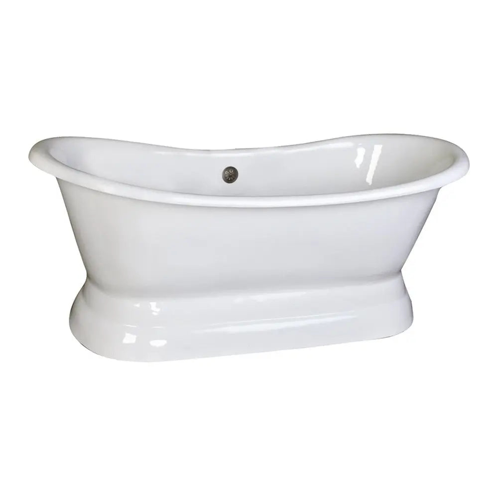 Barclay Randall CTDSN74B-WH Cast Iron Double Slipper Freestanding Tub