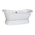 Barclay Randall CTDSN74B-WH Cast Iron Double Slipper Freestanding Tub