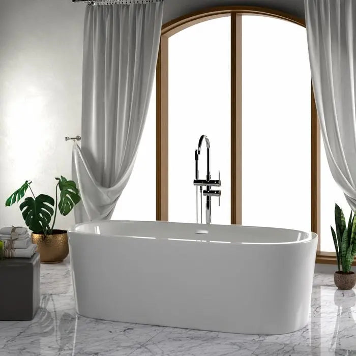 Barclay - Saville 66" Acrylic Tub with Integral Drain and Overflow - ATOVN66MFIG Barclay Products