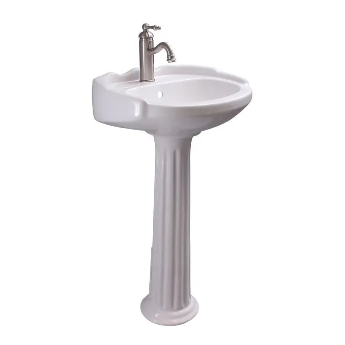 Barclay - Silvi 20" Pedestal Lavatory Bathroom Sink
