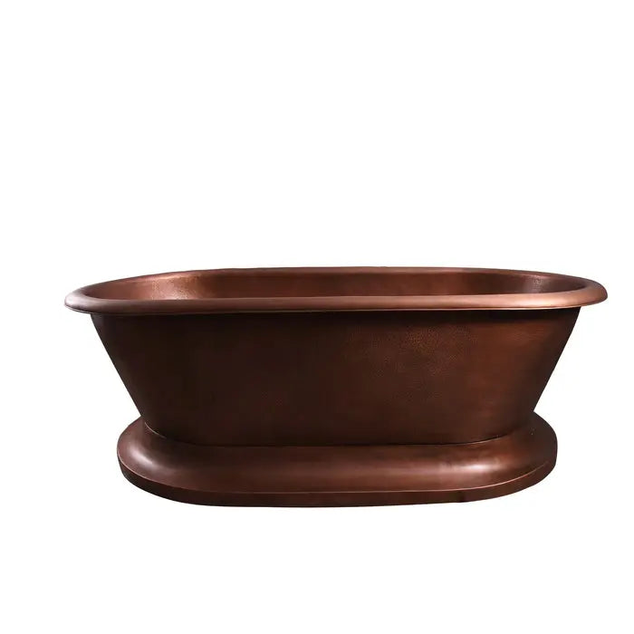 Barclay Somerset 78″ x 40" Wide Freestanding Copper Pedestal Tub with 3" Rim