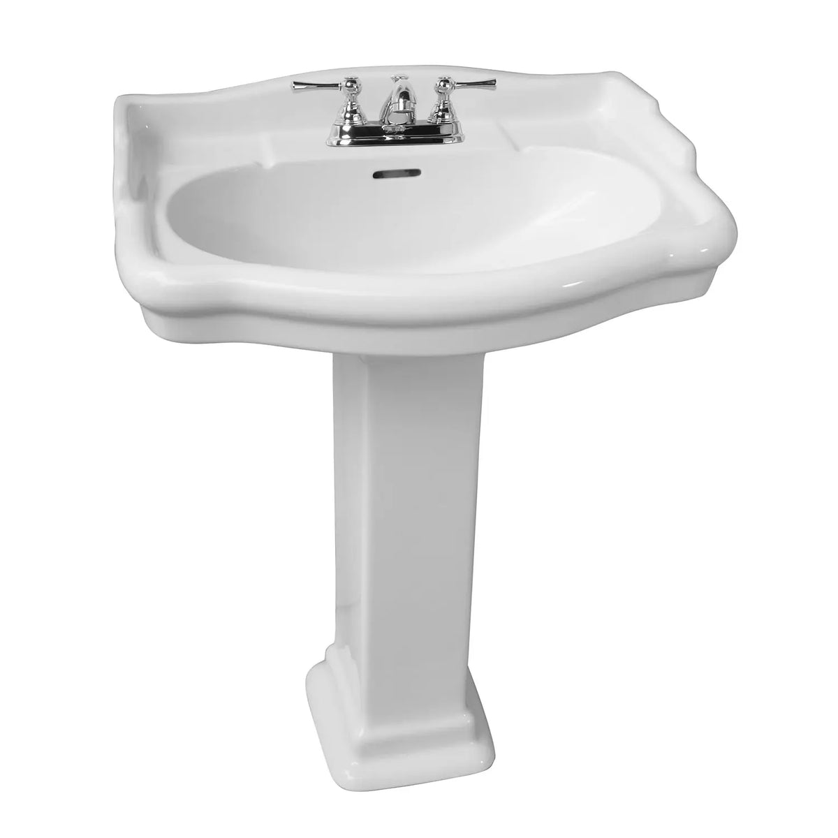 Barclay Stanford Vitreous China Modern White Pedestal Sink Combo  17 125 In L X 21 75 In W