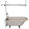 Barclay TKADTR60-BBN2 Anthea 60" Acrylic Roll Top Tub Kit in Bisque - Brushed Nickel Accessories Barclay Products