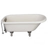Barclay TKADTR60-BBN3 Anthea 60" Acrylic Roll Top Tub Kit in Bisque - Brushed Nickel Accessories Barclay Products