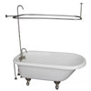 Barclay TKADTR60-WBN1 Anthea 60″ Acrylic Roll Top Tub Kit in White – Brushed Nickel Accessories Barclay Products