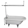 Barclay TKADTR60-WCP1 Anthea 60" Acrylic Roll Top Tub Kit in White - Polished Chrome Accessories Barclay Products