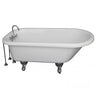 Barclay TKADTR60-WCP10 Anthea 60" Acrylic Roll Top Tub Kit in White - Polished Chrome Accessories Barclay Products