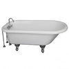 Barclay TKADTR60-WCP10 Anthea 60″ Acrylic Roll Top Tub Kit in White – Polished Chrome Accessories Barclay Products