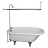 Barclay TKADTR60-WCP6 Anthea 60" Acrylic Roll Top Tub Kit in White - Polished Chrome Accessories Barclay Products