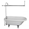 Barclay TKADTR60-WCP6 Anthea 60″ Acrylic Roll Top Tub Kit in White – Polished Chrome Accessories Barclay Products