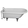 Barclay TKADTR60-WCP9 Anthea 60" Acrylic Roll Top Tub Kit in White - Polished Chrome Accessorie Barclay Products