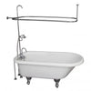 Barclay TKADTR67-WCP2 Asia 67″ Acrylic Roll Top Tub Kit in White – Polished Chrome Accessories Barclay Products