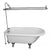 Barclay TKADTR67-WCP4 Asia 67″ Acrylic Roll Top Tub Kit in White – Polished Chrome Accessories
