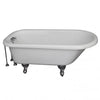 Barclay TKADTR67-WCP8 Asia 67″ Acrylic Roll Top Tub Kit in White – Polished Chrome Accessories Barclay Products