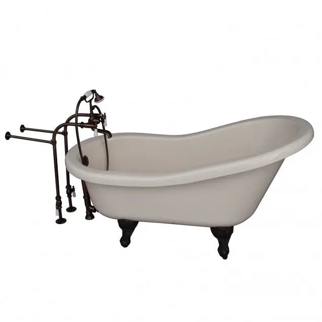 Barclay TKADTS60-BORB1 Fillmore 60″ Acrylic Slipper Tub Kit in Bisque – Oil Rubbed Bronze Accessories