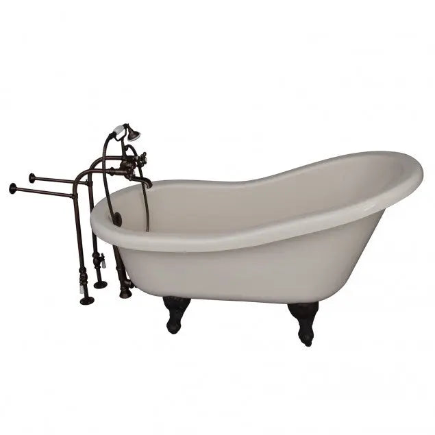 Barclay TKADTS60-BORB2 Fillmore 60″ Acrylic Slipper Tub Kit in Bisque – Oil Rubbed Bronze Accessories