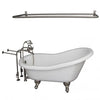 Barclay TKADTS60-WBN6 Fillmore 60″ Acrylic Slipper Tub Kit in White – Brushed Nickel Accessories