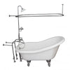 Barclay TKADTS60-WCP3 Fillmore 60″ Acrylic Slipper Tub Kit in White – Polished Chrome Accessories