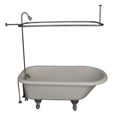 Barclay TKATR60-BCP3 Andover 60" Acrylic Roll Top Tub Kit in Bisque " Polished Chrome Accessories