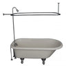 Barclay TKATR60-BCP3 Andover 60" Acrylic Roll Top Tub Kit in Bisque " Polished Chrome Accessories