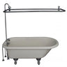 Barclay TKATR60-BCP4 Andover 60" Acrylic Roll Top Tub Kit in Bisque " Polished Chrome Accessories