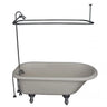 Barclay TKATR60-BCP5 Andover 60" Acrylic Roll Top Tub Kit in Bisque " Polished Chrome Accessories