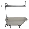 Barclay TKATR60-BCP6 Andover 60" Acrylic Roll Top Tub Kit in Bisque " Polished Chrome Accessories
