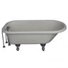 Barclay TKATR60-BCP8 Andover 60" Acrylic Roll Top Tub Kit in Bisque " Polished Chrome Accessories